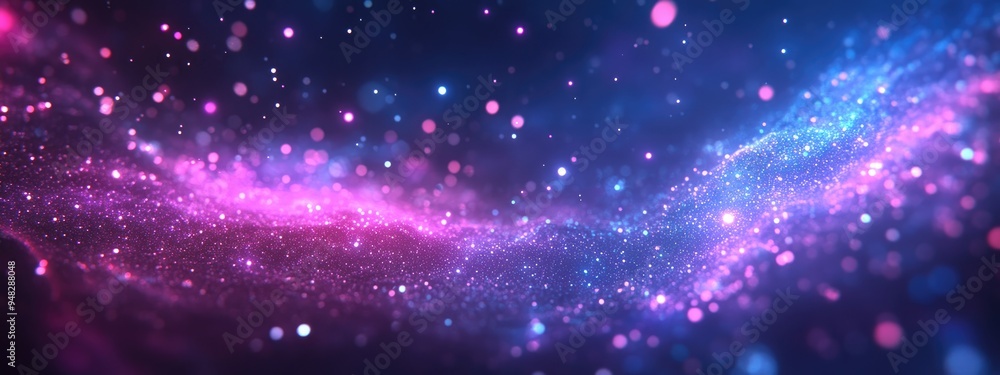 Fototapete night sky abstract background featuring a universe filled with stars nebula and galaxy in 3d cartoon