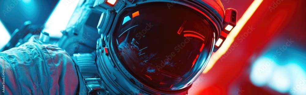 Aufkleber spacecraft for astronauts in zero gravity featuring a close up view with balanced nutrition 3d carto