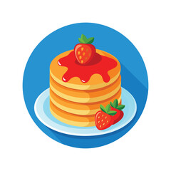 Vector Illustration Celebrating National Pancake Day