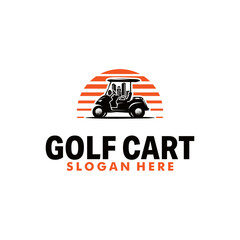 golf cart logo template design illustration