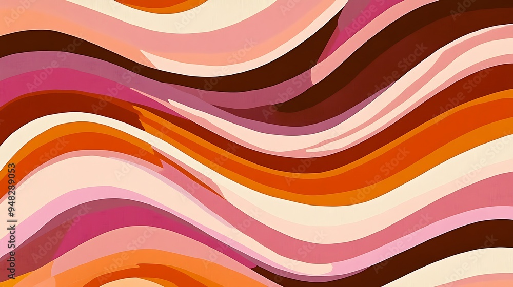 Aufkleber abstract background with curved multicolored stripes