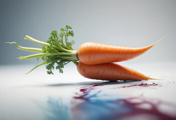 a photo of carrot on a white background made with generative AI
