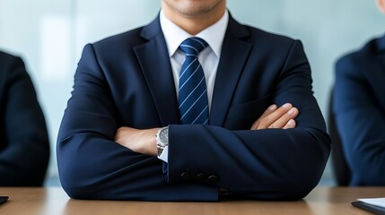 Business manager executing strategic