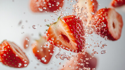 Fototapeta premium Strawberry Splash