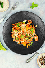 Mushroom frittata,chanterelle omelette.