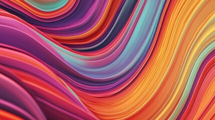 Obraz premium Vibrant wavy striped design pattern suitable for backgrounds and creative projects