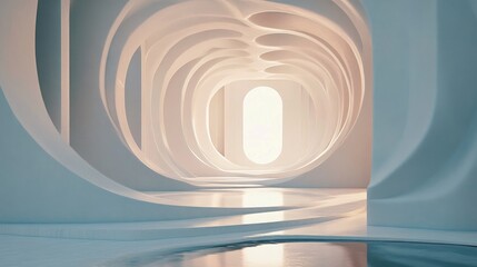 Fototapeta premium Imaginative Doorway Abstract Art in 3D Rendering