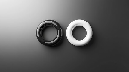 Opposing magnets exhibit attraction or repulsion illustrated in contrasting black and white Conceptual representation of relationships and physics in a flat design style Raster image