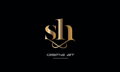 SH, HS, S, H abstract letters logo monogram