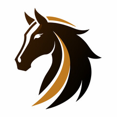 Minimalist Horse Logo - White Background Vector Art