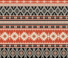 Ethnic tribal designs Navajo Aztec seamless pattern black red stripe geomatics Native American motifs designs traditional textiles, rugs, fabric applications, table carpet, decorative arts p3