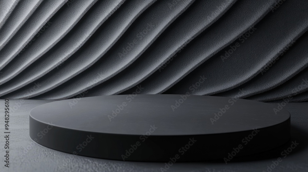 Poster abstract podium mock up close up 3d render