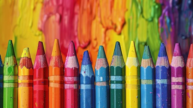 Elegant illumination showcasing vibrant crayon artwork created by generative ai techniques