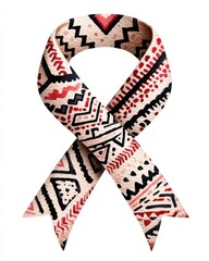 Boho Christmas ribbon clipart