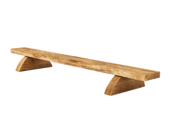 Wooden balance board for exercise and fun.