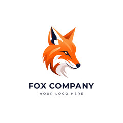Obraz premium Vector fox logo template design. Premium fox logo.