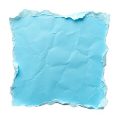 Obraz premium Blue paper, isolated on transparent png background,