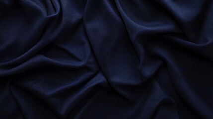Obraz premium Wrinkled Dark Blue Fabric Texture