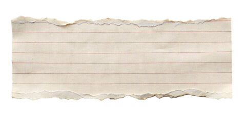Notebook paper, isolated on transparent png background,