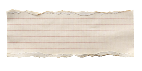 Notebook paper, isolated on transparent png background,