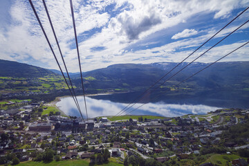 View from the Voss Gondol cable car, Vossevangen, Norway