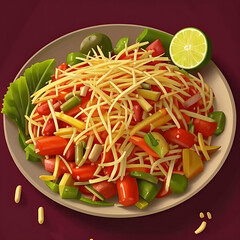 salad with vegetables