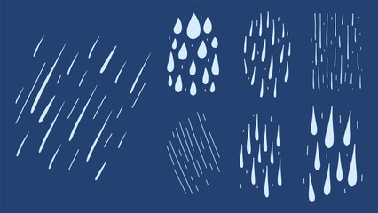 Simple rain set. Autumn