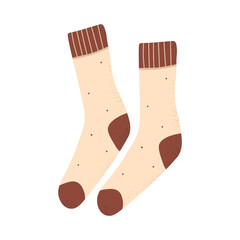 Cute hand-drawn socks. Vector design element.