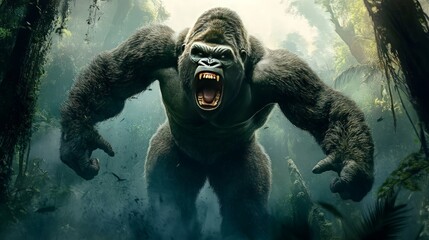 King Kong Roars in the Jungle
