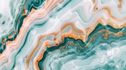 Psychedelic velvet waves in seafoam and coral colors, created with generative ai techniques
