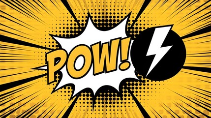 Pop art yellow background, yellow comic background design