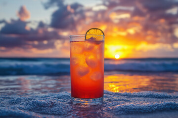 Cocktail At Sunset