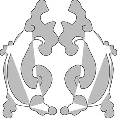 Sketch vector illustration silhouette design drawing ornament classical vintage ethnic traditional ornament