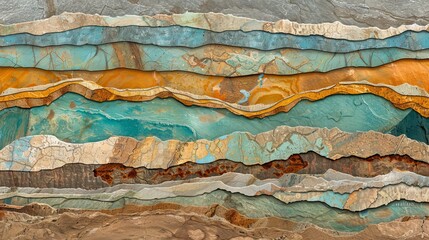 Intricate abstract artwork featuring dripping paint on sandstone created by generative ai