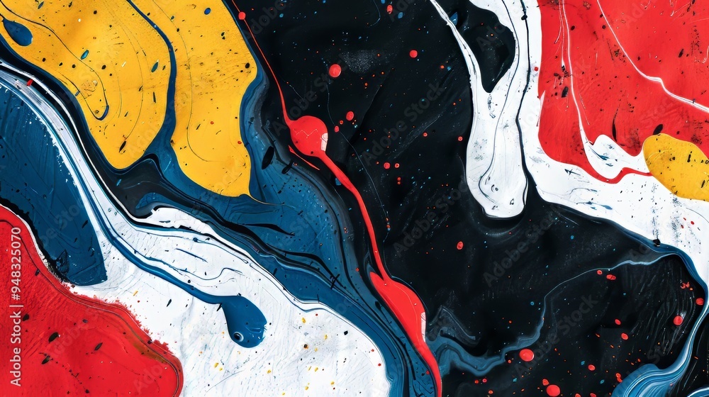 Poster intricate abstract artwork featuring dripping paint on sandstone created by generative ai techniques