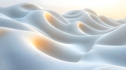 Fototapeta premium Abstract White Waves.