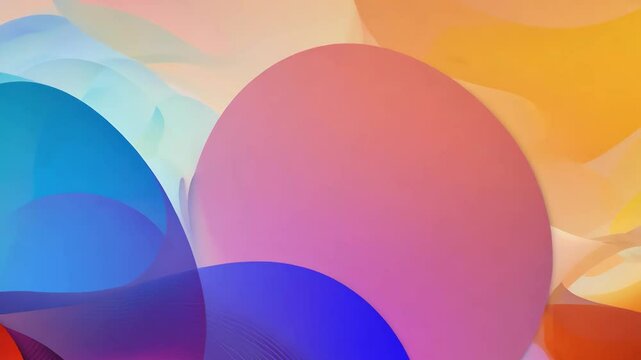 Exploring vibrant abstract shapes and colors in a creative visual display over time