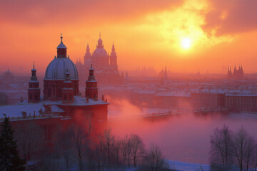 Obraz premium Prague Sunset