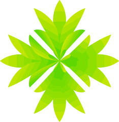 green leaves flowers vector 