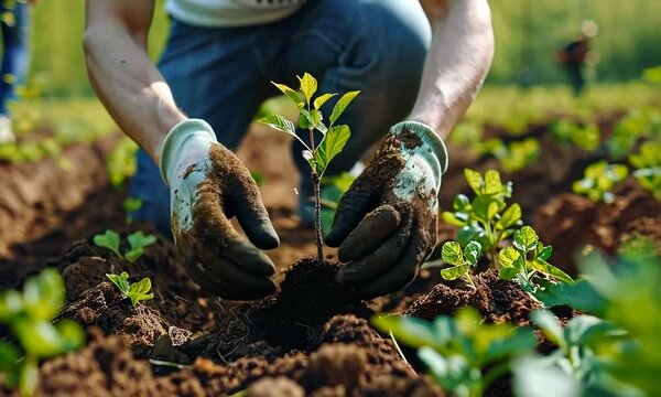 Volunteers come together on a beautiful spring afternoon, planting saplings in fertile soil, experiencing the joy of nurturing nature&rsquo;s growth while fostering community and connection