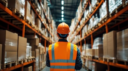 Warehouse workers collaborating with generative AI-driven robots, optimizing storage layouts and inventory management for increased efficiency in a retail environment