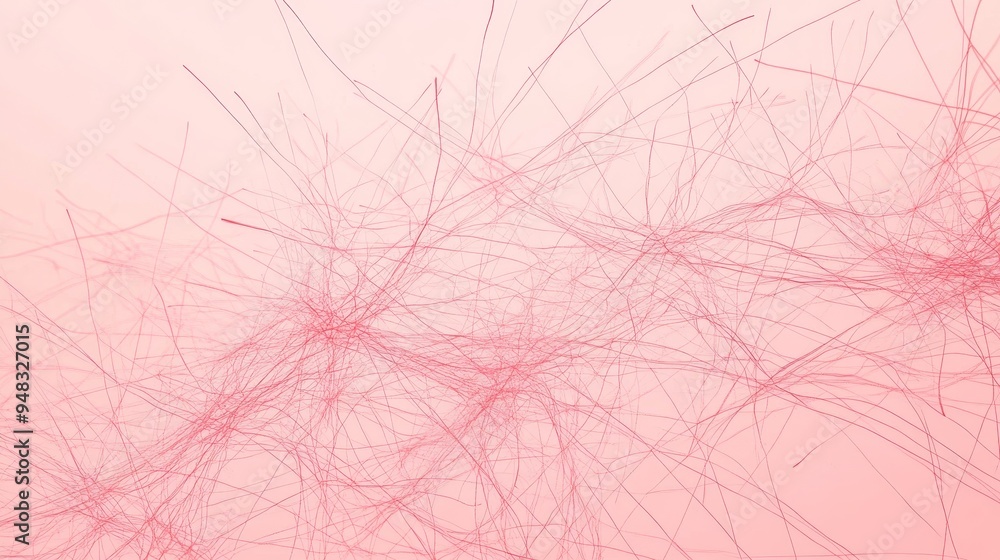 Poster a minimalist abstract design featuring stylized pink neurons forming a network pattern. this image s