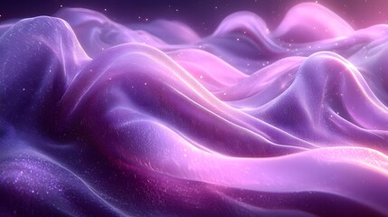Obraz premium Abstract Purple and Pink Glowing Fabric Background.