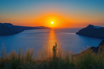 Fototapeta premium Santorini Sunset