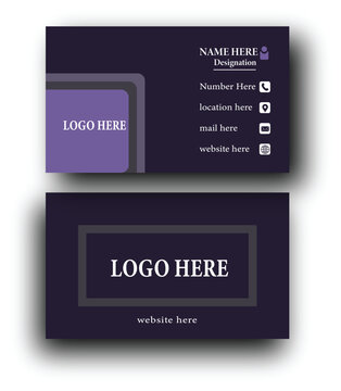  A vector template of modern ,creative ,clean and simple business card with clean concept 
