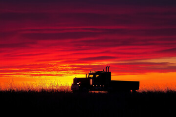 Truck At Sunset
