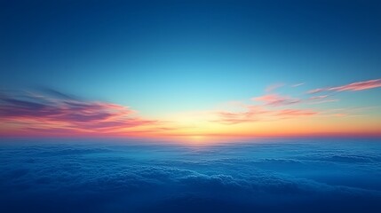 Fototapeta premium Above the Clouds at Sunset.