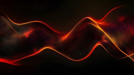 Fototapeta premium Abstract Orange and Red Wave.