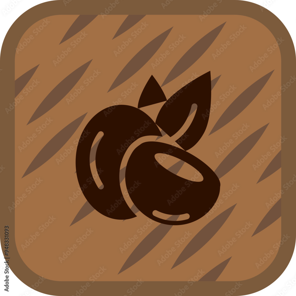 Sticker coconut icon design