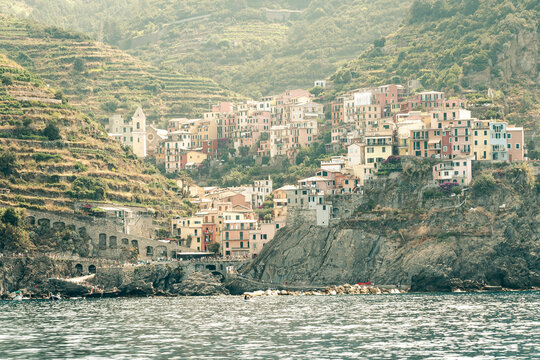 Manarola, ein Dorf der Cinque Terre in Ligurien, Italien